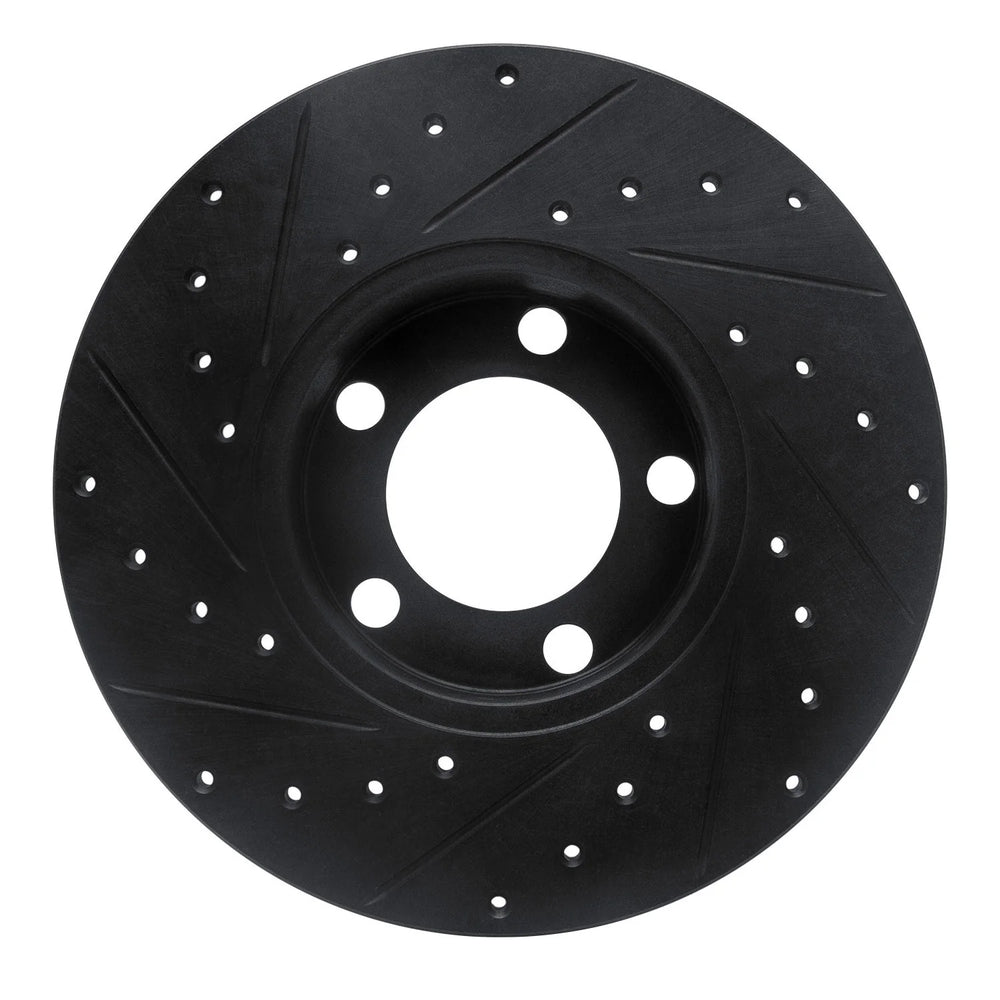 R1 67-70 American Motors Javelin Front Right Drilled & Slotted Black Brake Rotor