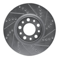 R1 Concepts Brake Rotor Drilled and Slotted Silver Fits Chrysler 200
