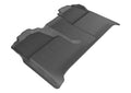 3D MAXpider 2007-2013 Chevrolet Silverado Crew Cab Kagu 2nd Row Floormats - Black