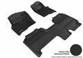 3D MAXpider 2010-2014 Ford F-150 Supercab Kagu 1st & 2nd Row Floormats - Black