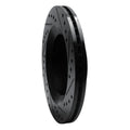 R1 99-04 Chrysler 300M Front Left Drilled & Slotted Black Brake Rotor