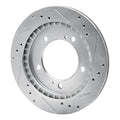 DFC 99-04 Chevrolet Tracker Front Left Drilled & Slotted Silver Brake Rotor