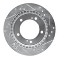 DFC 99-04 Chevrolet Tracker Front Left Drilled & Slotted Silver Brake Rotor
