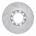 R1 79-85 Mercedes-Benz 300SD Front Right Drilled & Slotted Silver Brake Rotor