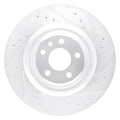 DFC 17-25 Audi A8 Rear Right Drilled & Slotted Silver Brake Rotor