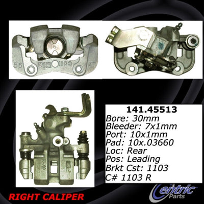 Centric Semi-Loaded Brake Caliper - Rear Right