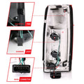 ANZO 1999-2000 Cadillac Escalade Taillights Red/Clear - New Gen