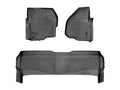 WeatherTech 14+ Ford F-250/350/450/550 SuperCrew w/ LHS Footrest Front Rear FloorLiner - Black