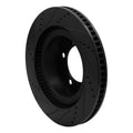 R1 07-22 Lexus LX570 Front Right Drilled & Slotted Black Brake Rotor