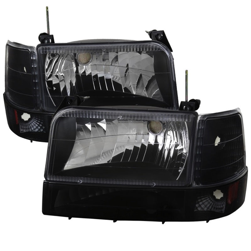 HEADLIGHTS- BLACK WITH BUMPER LIGHT