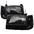HEADLIGHTS- BLACK WITH BUMPER LIGHT