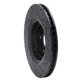 R1 08-21 Lexus NX200T Front Left Drilled & Slotted Black Brake Rotor