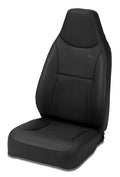 ~(39 lbs. 35X20X12)~ Trailmax II Standard Seat Front all vinyl Black Denim Jeep 76-06 CJ7 AND Wrangler; 97-02 req. Adapter 51256; 03-06 req. Adapter 51245 Drvr/51248 Psngr
