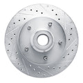 DFC 94-02 Dodge B1500 Front Right Drilled & Slotted Silver Brake Rotor