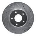 R1 Concepts Brake Rotor Drilled and Slotted Silver Fits Pontiac GTO