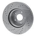 R1 Concepts Brake Rotor Drilled and Slotted Silver Fits Pontiac GTO