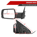 DODGE RAM 1500 MIRROR/NOT FIT FOR 1500 CLASSIC -BLACK TEXTURE