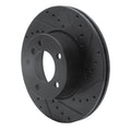R1 06-13 BMW 325I (USA/Canada) Front Right Drilled & Slotted Black Brake Rotor