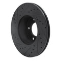 R1 06-13 BMW 325I (USA/Canada) Front Right Drilled & Slotted Black Brake Rotor