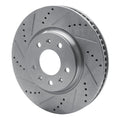 DFC 03-08 Cadillac Seville Front Left Drilled & Slotted Silver Brake Rotor