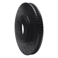 R1 97-05 Buick Riviera Front Right Drilled & Slotted Black Brake Rotor