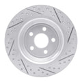 R1 15-24 Ford Police Responder Hybrid Rear Left Drilled & Slotted Geoperformance Rotor