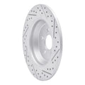 R1 15-24 Ford Police Responder Hybrid Rear Left Drilled & Slotted Geoperformance Rotor