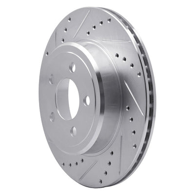 DFC 05-23 Chrysler 300 Rear Left Drilled & Slotted Silver Brake Rotor