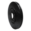 R1 06-21 Jaguar F-Type Front Left Drilled & Slotted Black Brake Rotor