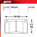 Hawk Volvo 142/145/164/240/242/244/245/262/265/1800 Black Race Brake Pads