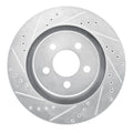 R1 11-12 Jeep Liberty Front Left Drilled & Slotted Silver Brake Rotor