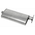 Quite Flow 3 Muffler: universal; offset/centered; 4 1/2" x 9 3/4" oval; 25 1/2" overall length; single 2 7/8" OD inlet; single 2 1/4" ID outlet