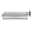 Quite Flow 3 Muffler: universal; offset/centered; 4 1/2" x 9 3/4" oval; 25 1/2" overall length; single 2 7/8" OD inlet; single 2 1/4" ID outlet