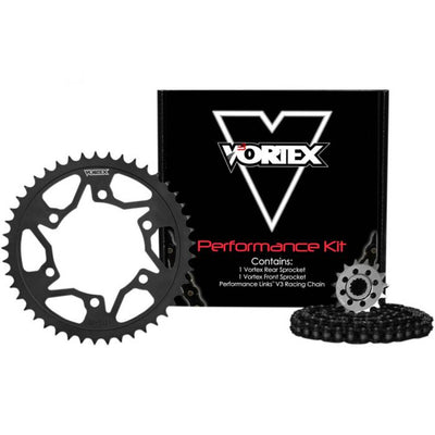 Vortex Racing V3 2.0 Chain and Sprocket Kit 2924-15,454S-40,525SX3-108- Black