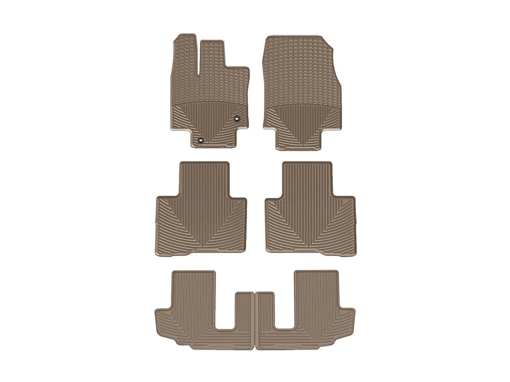 WeatherTech Tan Front Rear and Rear All-Weather Floor Mats Fits -20-25 Toyota W540TN-W541TN-W542TN