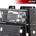 BLACK EURO HEADLIGHTS WITH BUMPER A