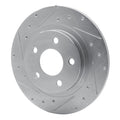 DFC 98-05 Buick Park Avenue Rear Left Drilled & Slotted Silver Brake Rotor
