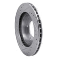DFC 76-86 Jeep CJ7 Front Right Drilled & Slotted Silver Brake Rotor