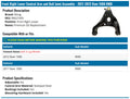 MOOG 11-12 Ram 1500 Front Right Lower Control Arm