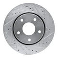 DFC 08-16 Chrysler Town & Country Front Right Drilled & Slotted Silver Brake Rotor