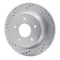 R1 Concepts Brake Rotor Drilled and Slotted Silver Fits Chevrolet Blazer