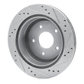 R1 Concepts Brake Rotor Drilled and Slotted Silver Fits Chevrolet Blazer