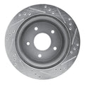 R1 Concepts Brake Rotor Drilled and Slotted Silver Fits Chevrolet Blazer