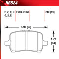 Hawk 06-09 Pontiac Solstice / 07-10 Saturn Sky DTC-60 Race Front Brake Pads