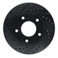 R1 69-78 Cadillac Eldorado Front/Rear Left Drilled & Slotted Black Brake Rotor