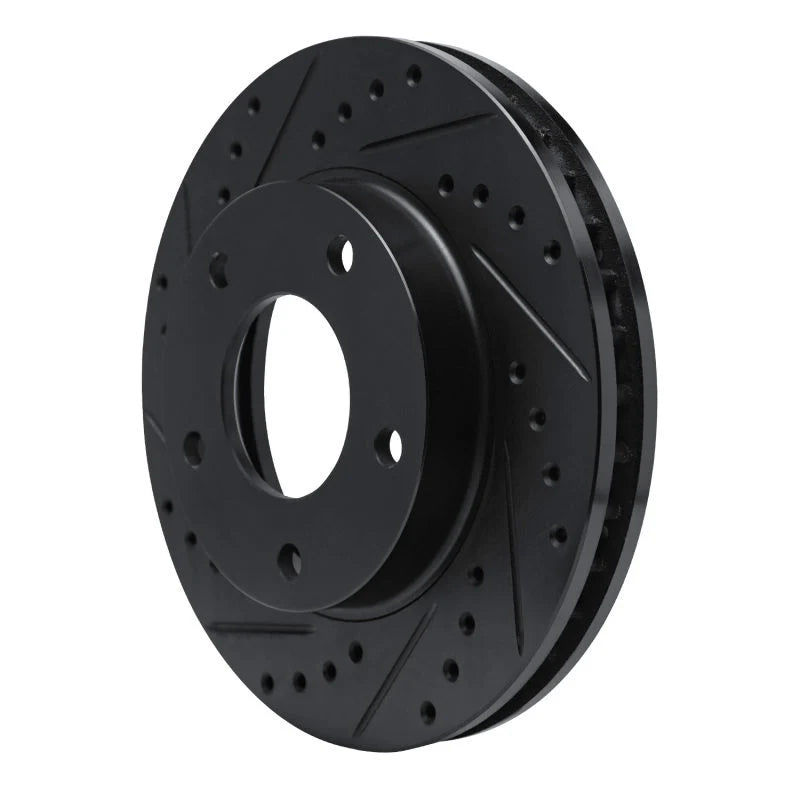 R1 69-78 Cadillac Eldorado Front/Rear Left Drilled & Slotted Black Brake Rotor
