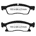 EBC 13+ Dodge Durango 5.7 Greenstuff Front Brake Pads