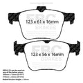 EBC Racing 2014+ Audi S3 2.0L Turbo RP-X Rear Brake Pads