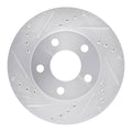 R1 90-97 Buick Park Avenue Front Left Drilled & Slotted Silver Brake Rotor