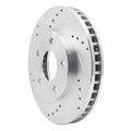 R1 90-97 Buick Park Avenue Front Left Drilled & Slotted Silver Brake Rotor